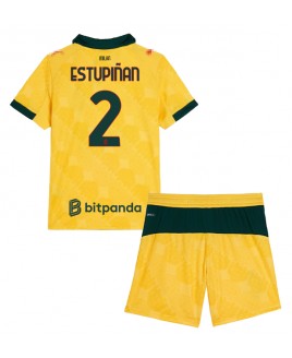 Günstige AC Milan Pervis Estupinan #2 3rd trikot Kinder 2025-26 Kurzarm (+ Kurze Hosen)